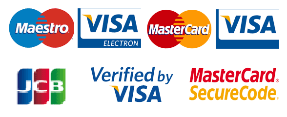 Maestro VISA Electron MasterCard VISA JSB Verified by VISA MasterCard SecureCode